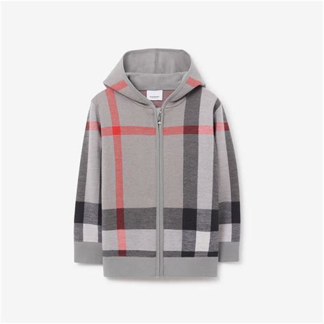 burberry brit knit zip-up hoodie with check lining|Burberry Limited.